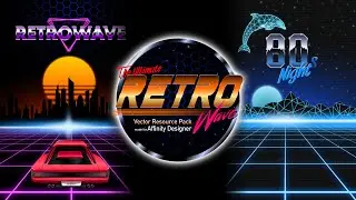 Affinity Designer Assets - 80s Retrowave Pack