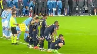 رده فعل لاعبي ريال مدريد لحظه تسجيل روديجير الركله الحاسمه ... جنووووون 🔥🔥🔥🔥