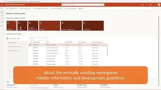 About the vertically scrolling workspaces - Dynamics 365 Finance and Operations