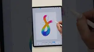 Create a Streaky Ribbon Letter in Procreate 🥰 