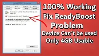 How to Fix ReadyBoost Problem - This device cannot be used for Readyboost