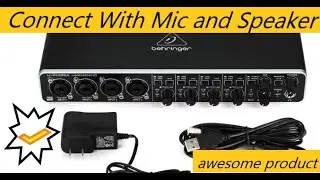 How do I connect audio interface to speaker BEHRINGER Audio Interface, 4-Channel (UMC404HD)