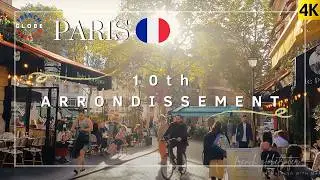 Paris 10th arrondissement🇫🇷 Canal Saint-Martin ➜Porte Saint-Denis 4K Autumn Walking Tour