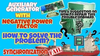 Auxiliary Generator  with negative power factor, how to solve this problem?#naldzrepairvlog