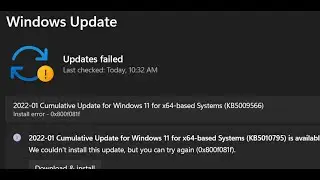 Fix Windows 11 Update Error 0x800f081f