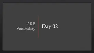 GRE Vocabulary Day 02 | GRE in Bangla