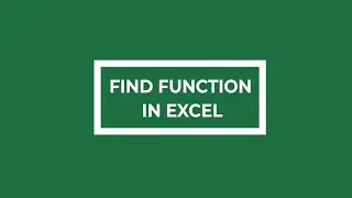 FIND Function in Excel