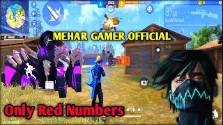 Only Red Numbers 1vs 2 Custom Free Fire || MEHAR GAMER OFFICIAL ||