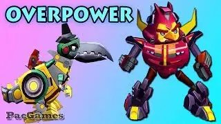 Angry Birds Transformers Grey Slam Grimlock & Rodimus Overpower Max Level