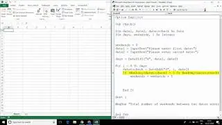 9.2 Excel VBA - Checking Out Total Number Of Weekends