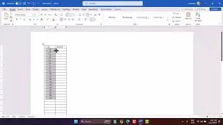 How to insert serial number in word table  | serial number in word |  serial number