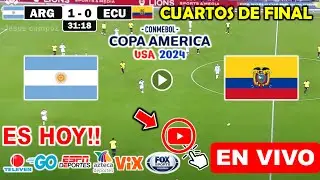 Argentina vs. Ecuador en vivo, donde ver, a que hora juega Argentina vs. Ecuador Copa América 2024