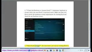 Fix check the log for more information Kodi error