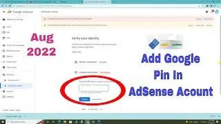 How to put a Google AdSense pin as a verification 2022 || AdSense Pin Verify Kaise Kare