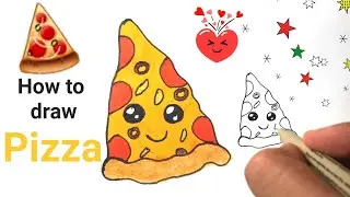 How To Draw Pizza 🍕 Easy