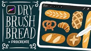 Let's Draw Dry Brush Bread! Procreate Tutorial