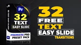 FREE TEXT Preset Pack 32 SLIDE Transitions | Premiere Pro 2024