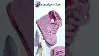 Высокие пинетки ботиночки с отворотом, крючком 