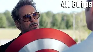 Avengers  Endgame   Tony Reunites With Captain America And Gives His Shield Back   4K 60fps