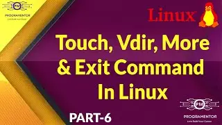 06 |  Touch, Vdir, More And Exit Commands In Linux | Basic Linux Commands | Linux OS (Hindi/Urdu)