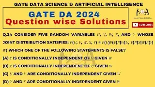 GATE DA 2024 QUESTION - WISE DETAILED SOLUTIONS | Data Science and Artificial Intelligence I Q. 24