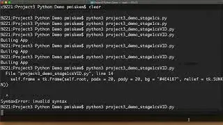 Python tkinter Project (Basic) - Stage 1 (Class Structure)