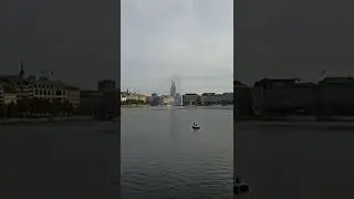 Boot auf der Alster in Hamburg