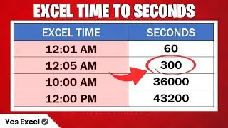Convert Excel Time to Seconds