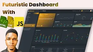 Futuristic dashboard with HTML, CSS, and JavaScript - Ticket sales dashboard with dynamic Charts