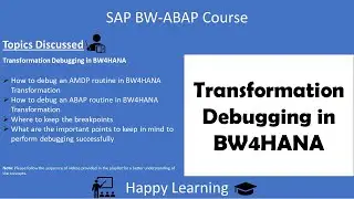 27 Debugging Transformation in BW4HANA