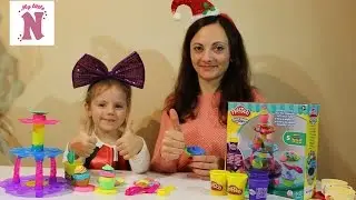 Плей До Башня кексов Настя с Инной делают кексы из пластилина Play Doh Sweet Shoppe