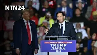 En pleno mitin, el senador Marco Rubio le avisó a Trump de las polémicas palabras de Biden