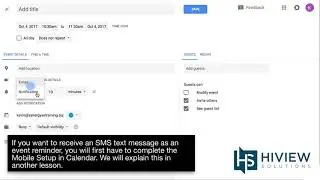 How to set notifications for a Google Calendar event