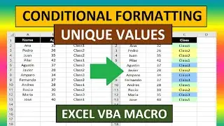 Add Conditional Formatting To Unique Values Excel VBA Macro