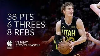 Lauri Markkanen 38 pts 6 threes 8 rebs vs Heat 22/23 season