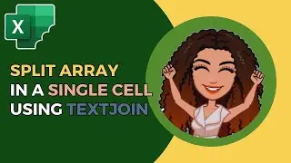 TEXTJOIN function: How to Display Split Array Data in One Cell | Excel Tutorial