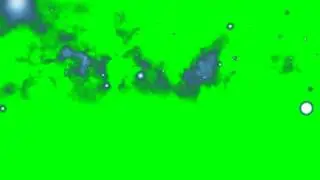 Strange Night with Mist Clouds Particles and Flares Animation (green screen)