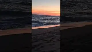 Вечернее море в Барселоне.)
