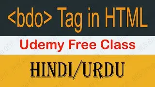 BDO Tag HTML In Hindi Class 15 |  HTML Tutorial For Beginner #htmlcourseinhindi #html