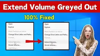 How To Fix Extend Volume Option Greyed Out In Windows 10/11 | Extend Volume Option Is Greyed Out