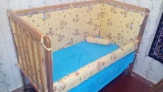 Детская кроватка для ребенка от 2 лет, защитка, мягкий бортик своими руками