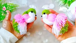 It's so Cute ☀️ Super Easy Bird Making Idea with Yarn and Cardboard - You will Love It !! DIY Birds