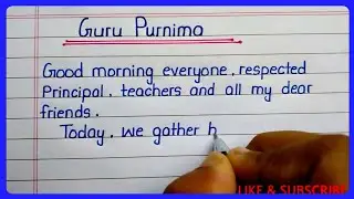 Speech on Guru Purnima in English | Guru Purnima speech || best speech on Guru Purnima