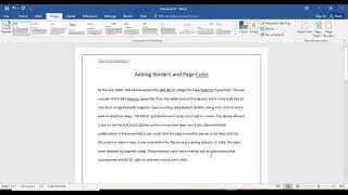 Adding Borders and Page Color