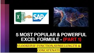 5 MOST POPULAR & POWERFUL EXCEL FORMULE IN HINDI#VLOOKUP,IF FUNCTION,SUMIF,LENGTH & CONCATENATE