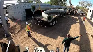Highway SIGN Structure Installed Over House | Construction Timelapse