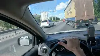 Трасса Владимир-Иваново в режиме реального водителя! Масштабные ремонты дорог,движение по трассе!