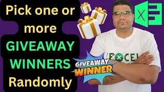 How to RANDOMLY select or pick a winner or multiple winners in Excel  | Giveaway random picker