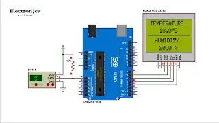 DHT11 Sensor And NOKIA 5110 LCD Interfacing With Arduino  | NOKIA3110