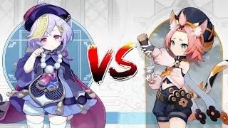 Genshin Impact 1v1 [ QIQI VS Diona ] | Cyro Battle